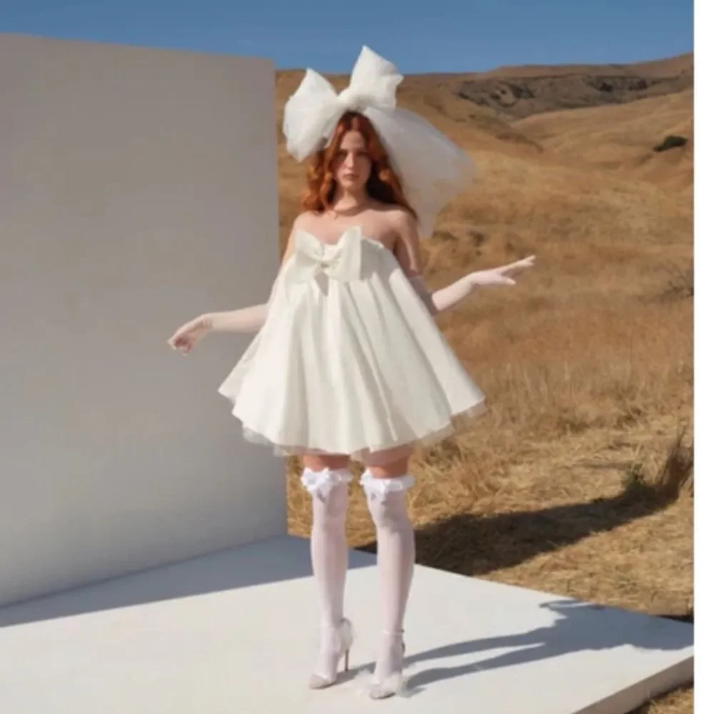 For‎ Love And Lemons Clara Bow Mini Dress in White New With Tags